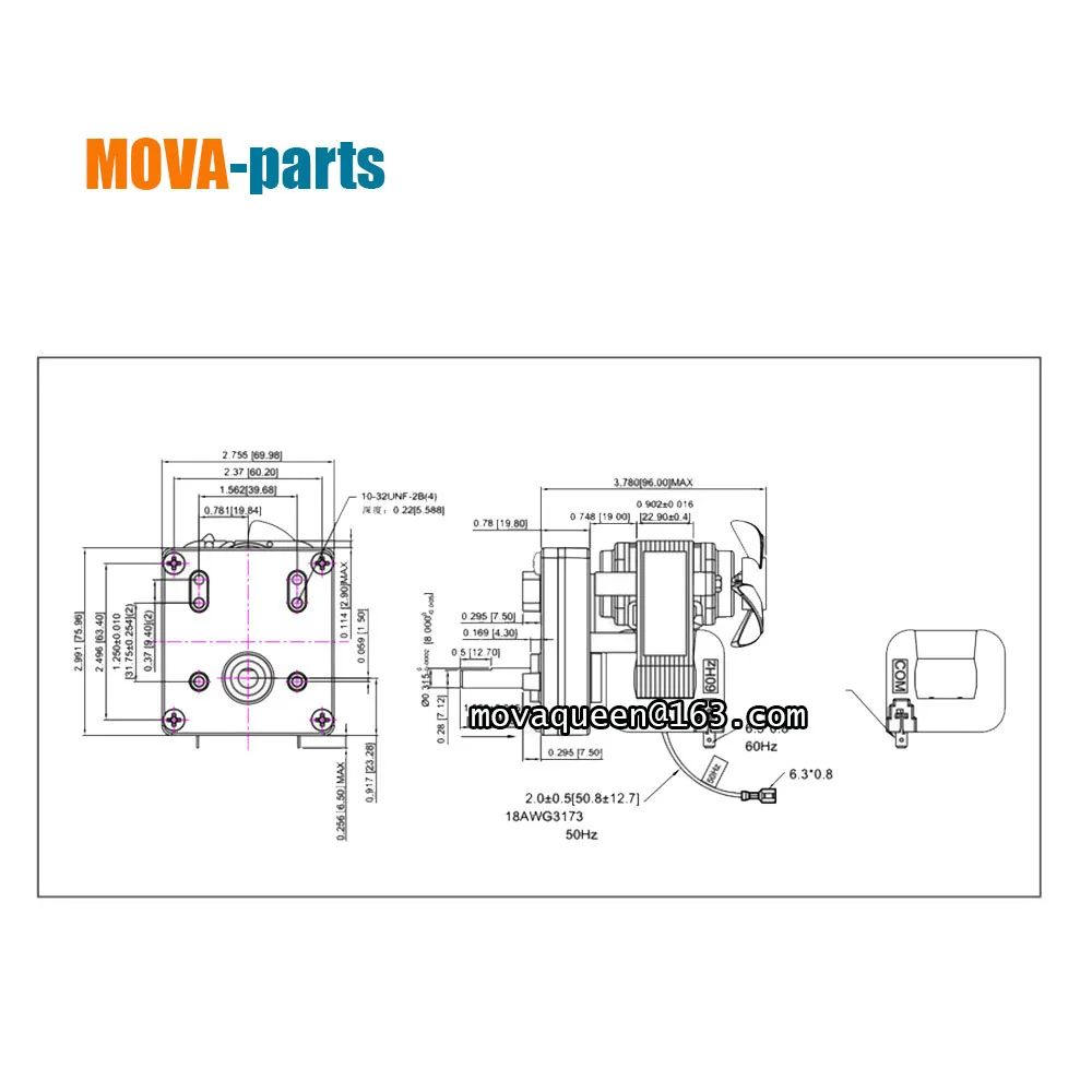 มอเตอร์โซ่ AMI-C8087-3BL01GA-124สำหรับเตาอบเครื่องทำขนมปังแนวตั้ง B3715UI-095 Hatco อะไหล่เตาอบ