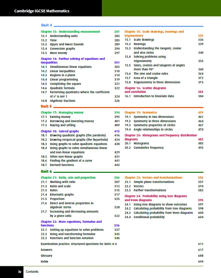 Cambridge IGCSE Mathematics Core And Extended Coursebook