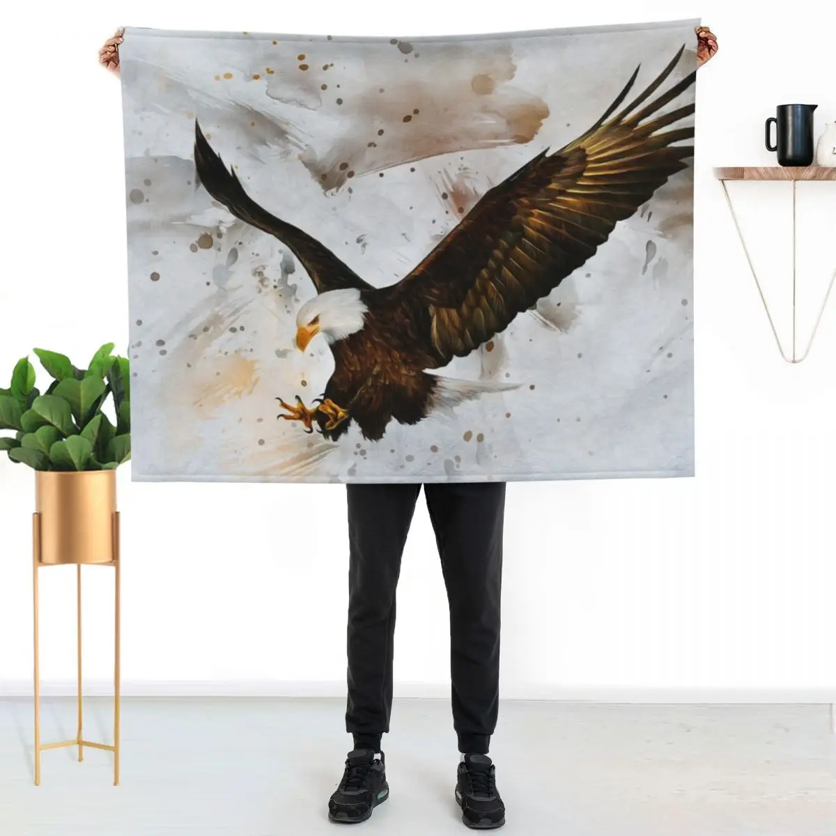 Voice of The Eagle Throw Blanket Spring Fall Cozy Throw Blanket for Couch