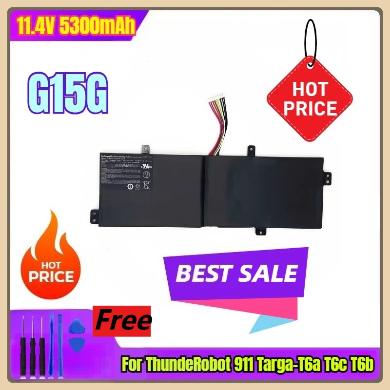 

11.4V 5300mAh Laptop Battery for ThundeRobot 911 Targa-T6a T6c T6b
