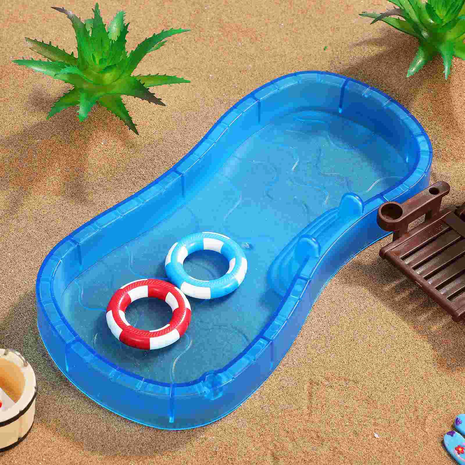 1 Set Miniature Beach Decorations Dollhouse Accessories Miniature Beach Style Microlandscape Ornaments