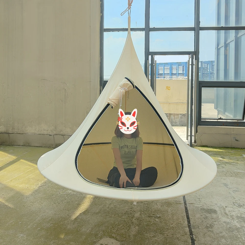 

Портативное кресло-качалка круглой формы, гамак, нейлон, водонепроницаемый для походов на природу, кемпинга, путешествий, кемпинга, предметы первой необходимости