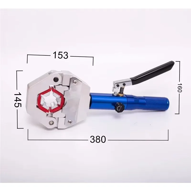 ماكينة تجعيد الأنابيب اليدوية الجديدة ماكينة تجعيد أنابيب تكييف الهواء للسيارة مكبس هيدروليكي يدوي محمول #2