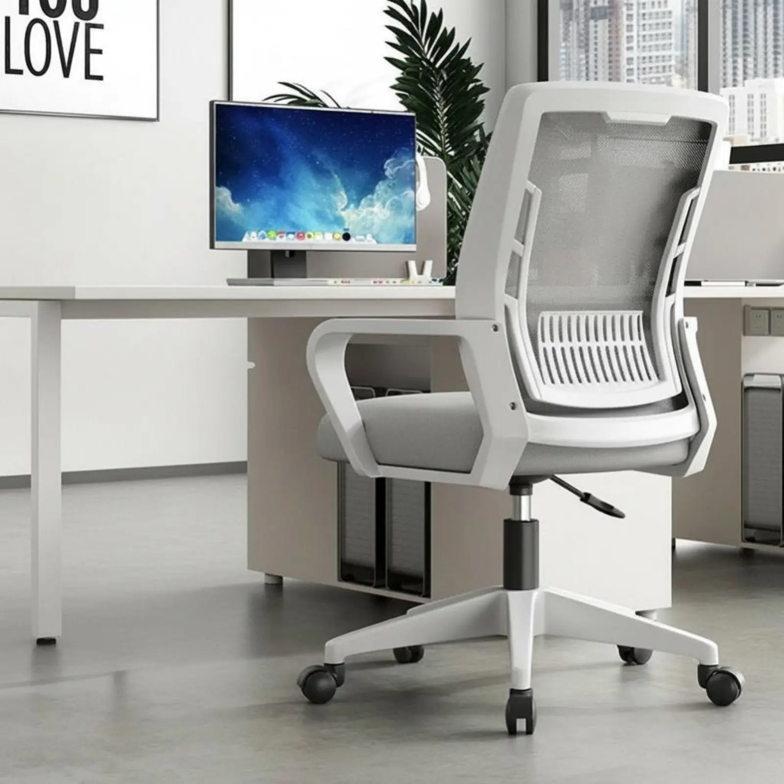 

Ergonomic High-Spine Revolving Chair Support Ergonomic High-Spine Chair Height Adjustable Padded Seat Padding for Dormitory