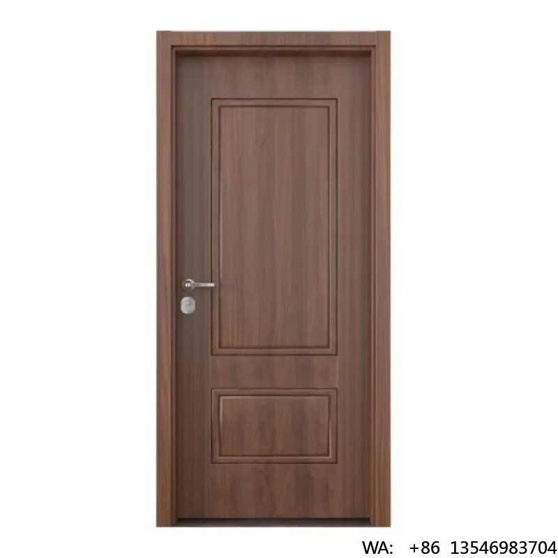 Wholesale Customized Modern MDF Smart Door Handles PVC Moulded Interior/Exterior Partition Entry Doors for Kitchen Bathroom
