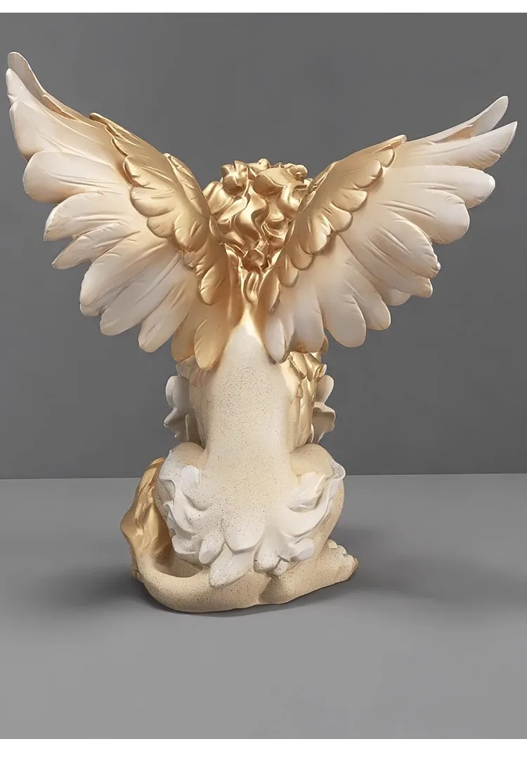 Imagem -05 - Leão Dourado Rei Ornamento para Casa e Escritório Estátua Animal Decoração da Sala Desktop Acessórios