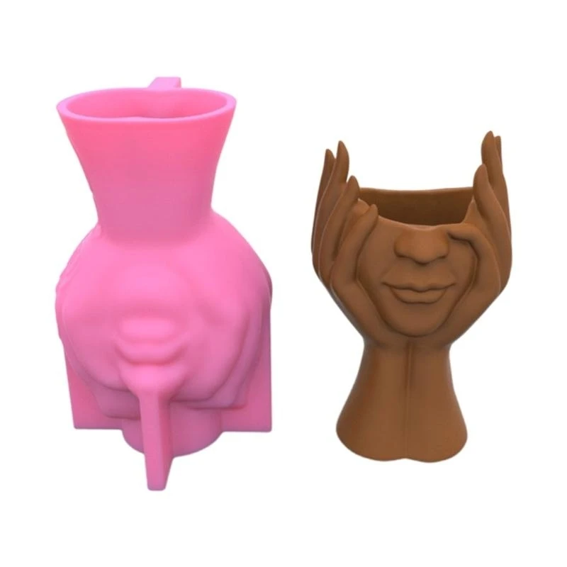 

Candles Holder Resin Mold,Cement Gypsum Flower Pot Silicone Molds Epoxy Resin Casting Molds for DIY Jewelry Storage Box
