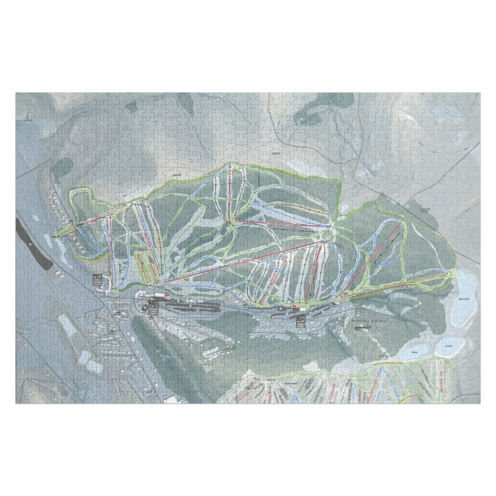 

Holiday Valley Resort Trail Map Jigsaw Puzzle Scale Motors Diorama Accessories Custom Wooden Gift Custom Child Puzzle