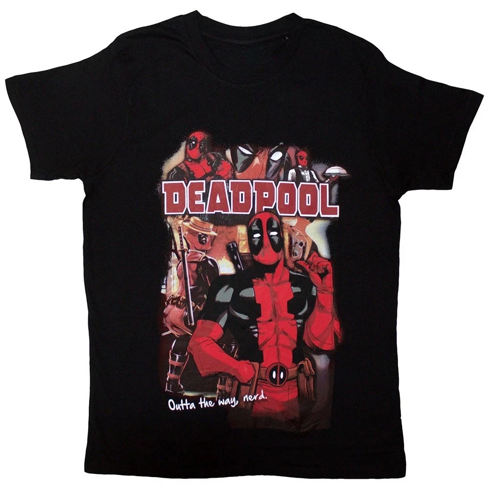 

Marvel Comics Deadpool Outta The Way Nerd Autorisé T-shirt Hommes Summer Men's and Women's Loose and Breathable T-shirt Top