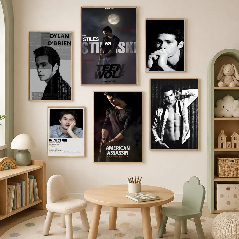 Actor D-Dylan O'Brien Poster Self-Stick HD PVC Wall Art Poster, Waterproof Decor for Bedroom, Living Room and Home