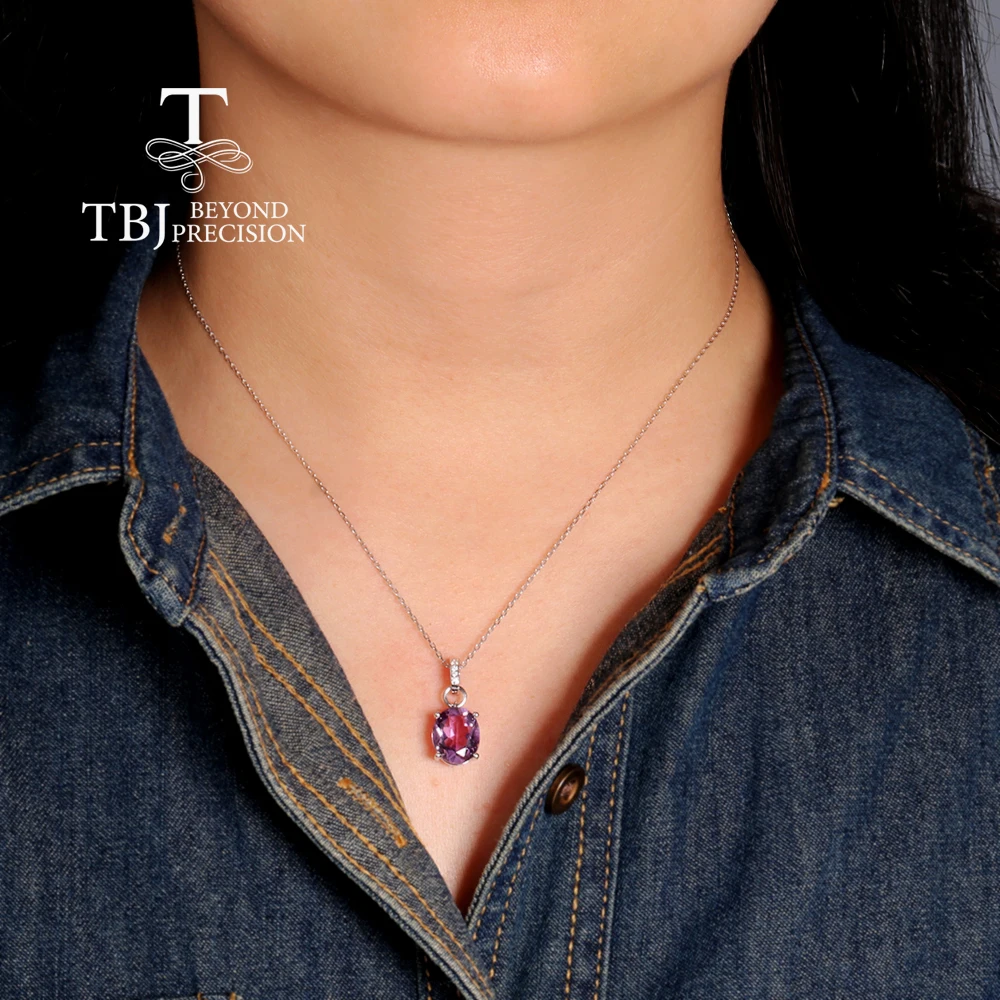 Simple fashion design Natural Six Cornor amethyst Pendant Necklace S925 silver fine jewelry for women and girls birthday gifts