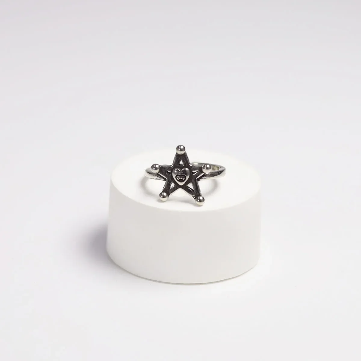 KunJoe-Bague ouverte étoile géométrique pour hommes et femmes, optique évidée, bijoux de fête hip hop, document minimaliste en argent, punk