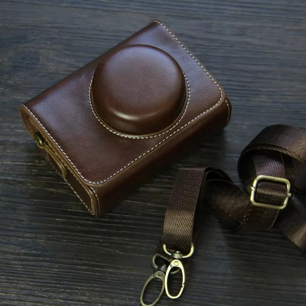 For Sony ZV-1F ZV1 ZV1M2 ZV1II RX100 Camera Leather Case ZV1F Retro Crossbody Bag Portable PU Cover for Canon G7X2 G7X3 vlog