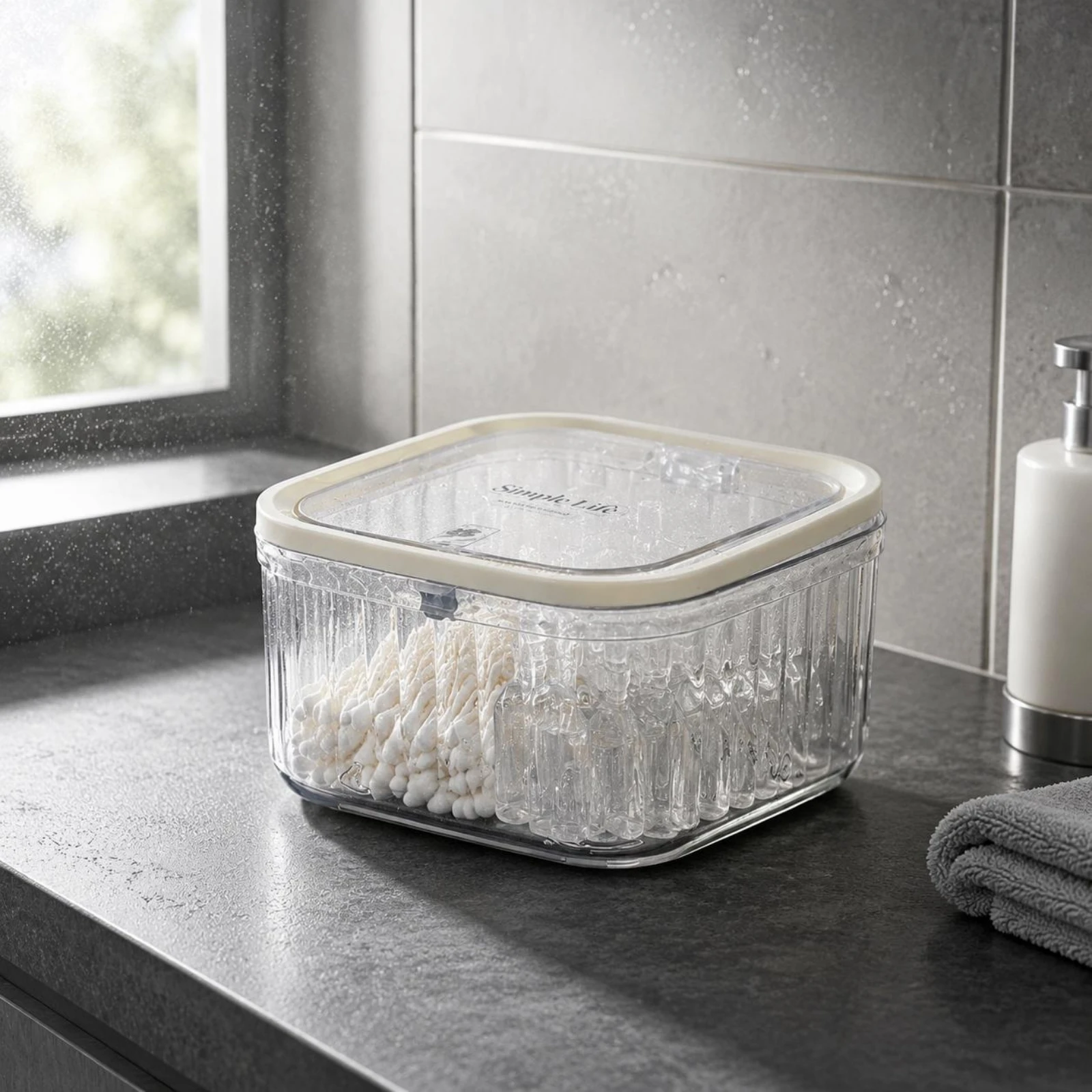 Acrylic Cosmetic Organizer Dustproof Clear Acrylic Organizer Box Clear Makeup Bin Easy to Clean Stackable Storage Bin for Vanity