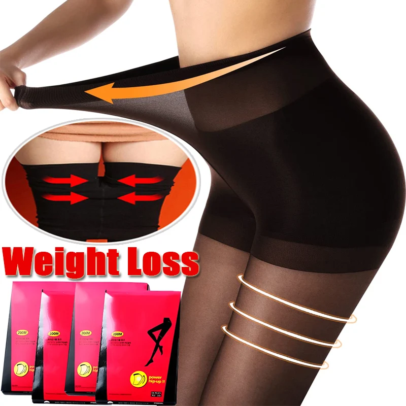 Women Pantyhose Plus Size Tights Compression Stockings Elastic Lift Up Tights High Waist Stretchy Slimming Skinny Pantyhose Sock