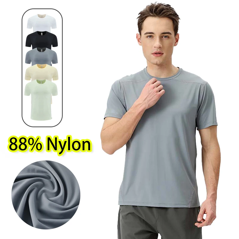 

(S-3XL) Мужская и женская быстросохнущая футболка для тренировок, защита от солнца и антибактериальная охлаждающая спортивная рубашка, топы для фитнеса, 88% нейлон
