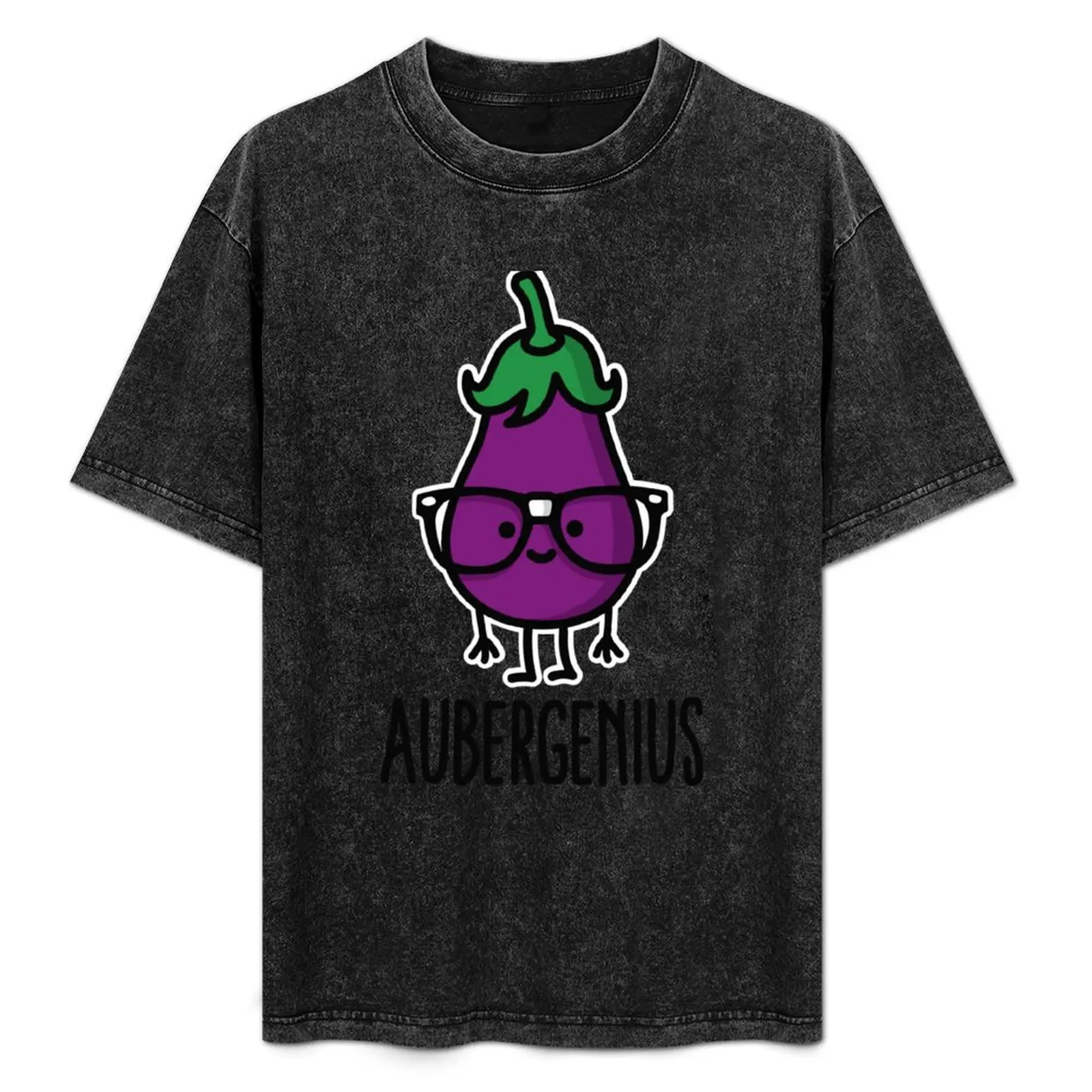 Aubergine (eggplant) + genius=Aubergenius T-Shirt vintage t shirts custom t shirt aesthetic clothes Men's clothing