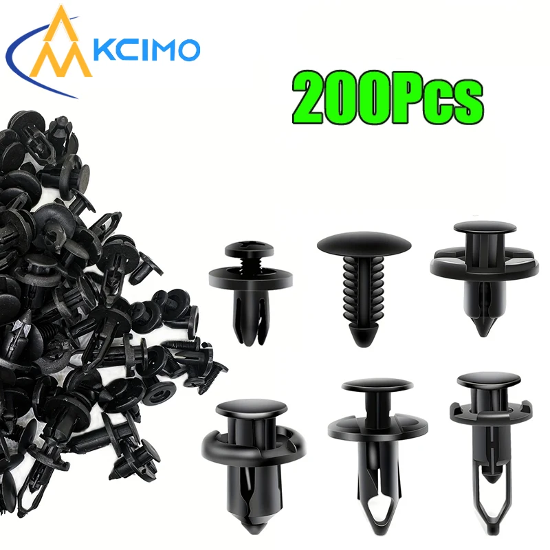 

200PCS Universal Six Types Of Mixed Car Fixing Clip Ford Honda Toyota Bumper Push Rivet Clip Auto Parts Removal Tools