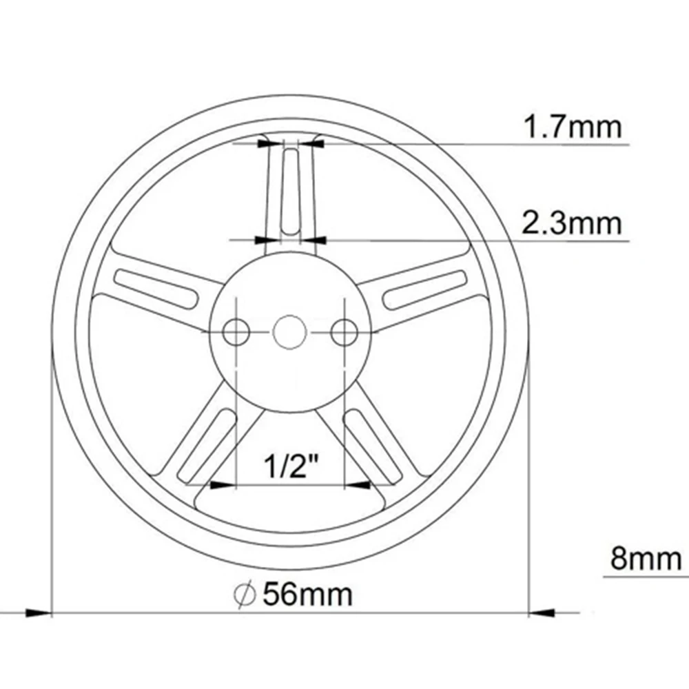 10PCS Wheel Mini Servo Plastic Wheel for Feetech FS90R Servo 360 Degree Continuous Rotation Micro RC Servo