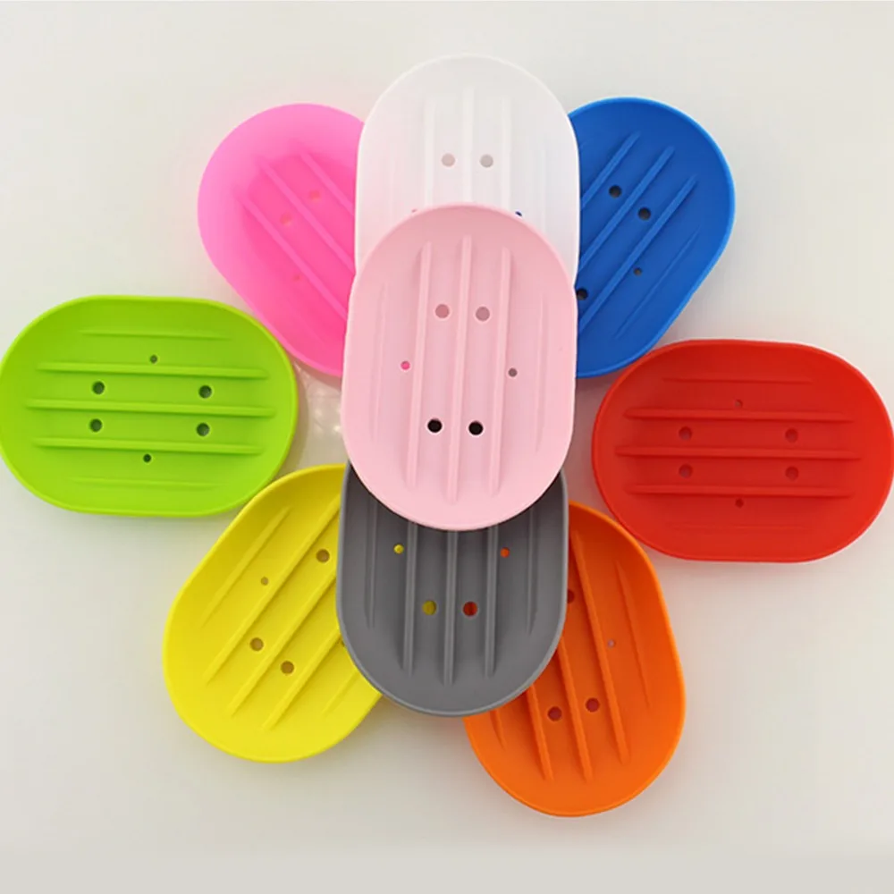 Practical Silicone Soap Dishes Self Draining Multipurpose Soap Holder Easy to Clean Soap Storage Rack Kitchen Sink