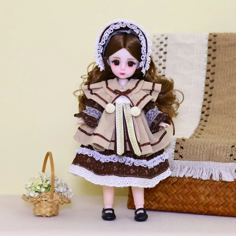 1/6 SD 30cm Bjd Doll with Clothes Long Hair Attractive Eyes Princess Dress Up BJD Dolls Anime with Wig Make Up