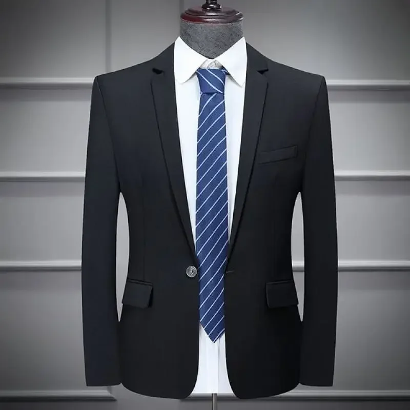 Boutique S-5XL Men's Fashion Business Korean Comfortable Gentleman Elegant Business Wear British Style Casual Dress Blazer