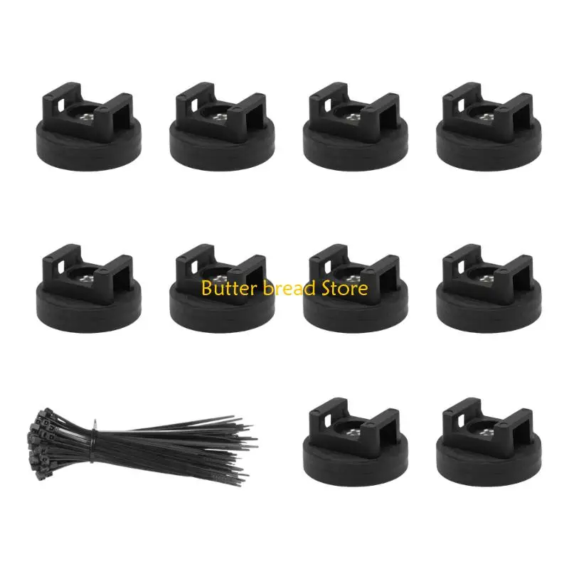 W89C Complete Cable Management System Holders & Zip Tie 30PCS Suitable for Clean Workspaces in Multiple Setting