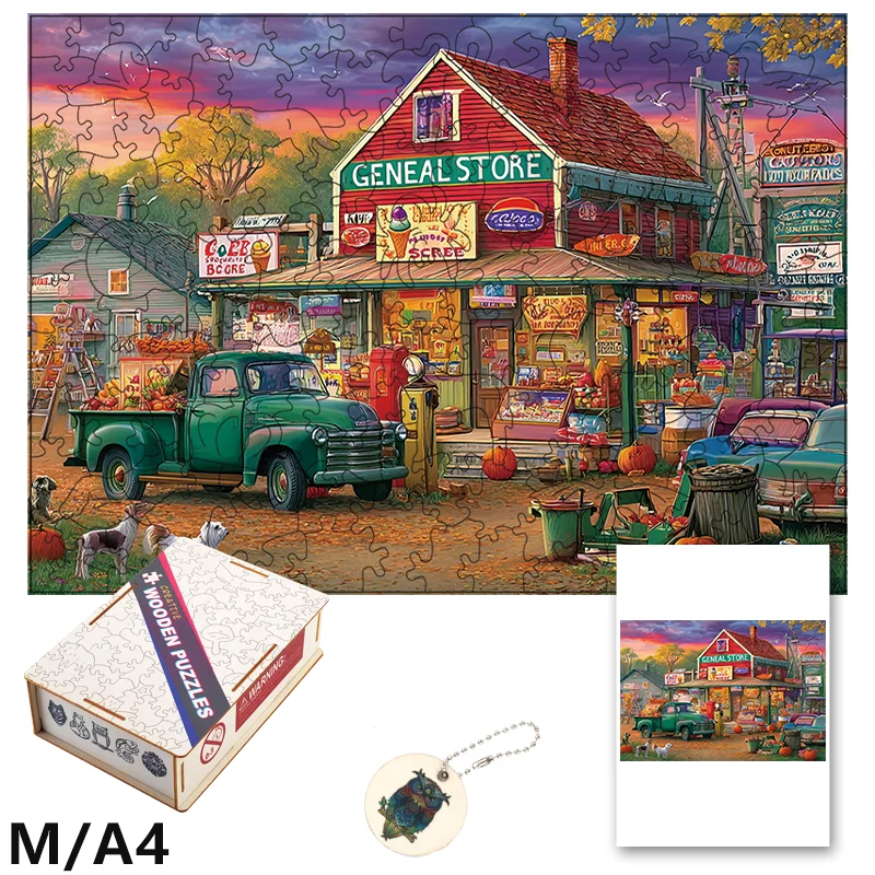 ชีวิตชนบทที่ผ่อนคลาย, จิ๊กซอว์ไม้, ภาพจิตรกรรมฝาผนังตกแต่งบ้าน