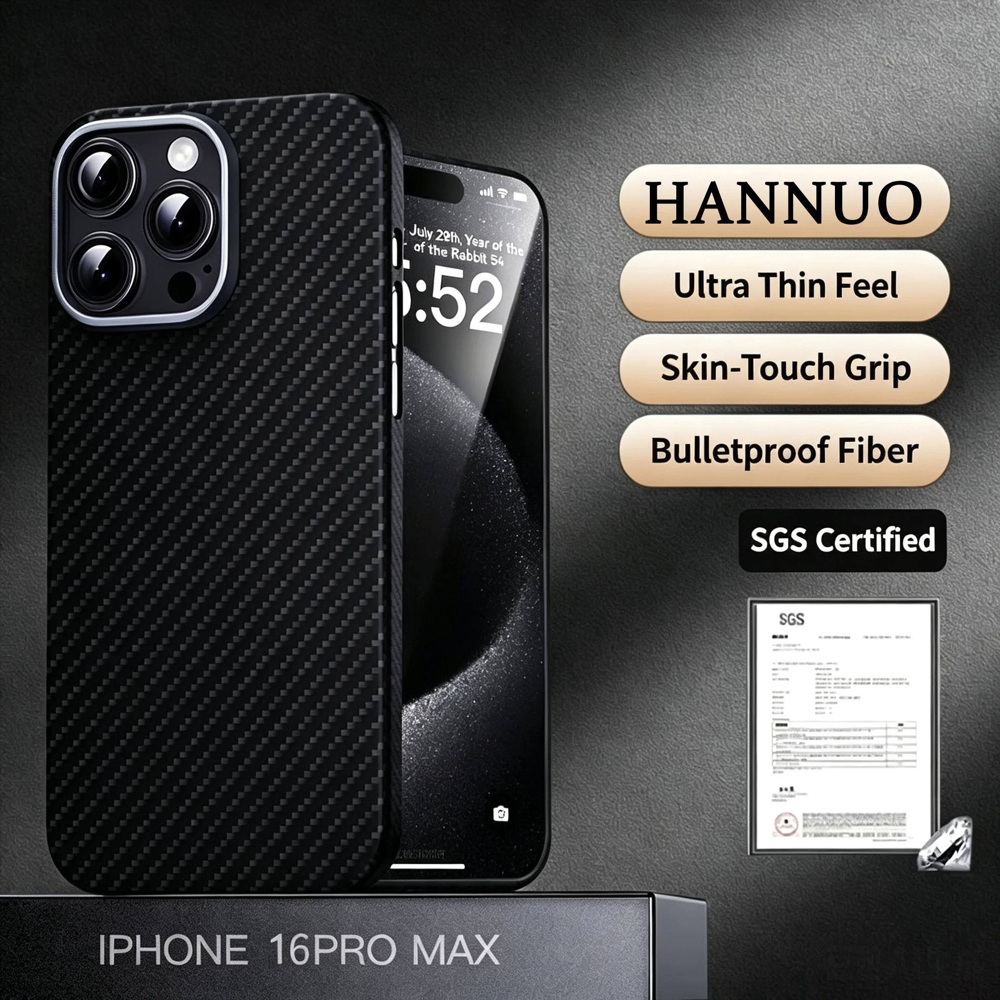 HANNUO Carbon Fiber Magnetisch - Phone Cases Custom recensie en prijs