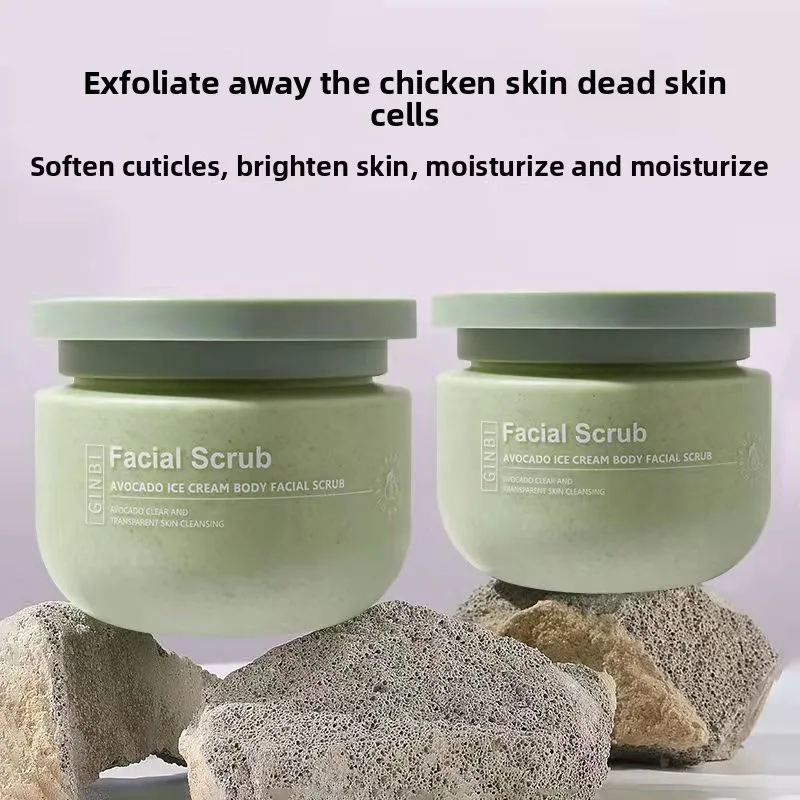 Avocado Body Scrub-Gentle Exfoliating Radiant Skin Care Removes Dead Skin Cells Nourishes and Boosts Natural Glow for SmoothSkin
