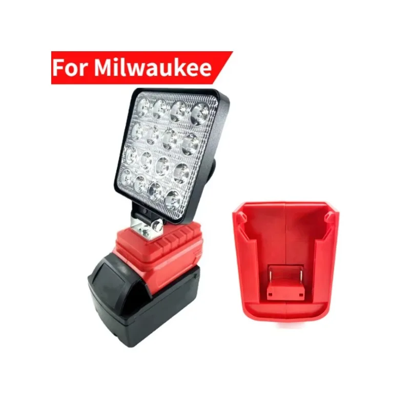 ZWINCKY Portable LED Lamp for Milwaukee 18V Li-Ion Battery Indoor Outdoors obsite Light Cordless LED Work Light Flashlight