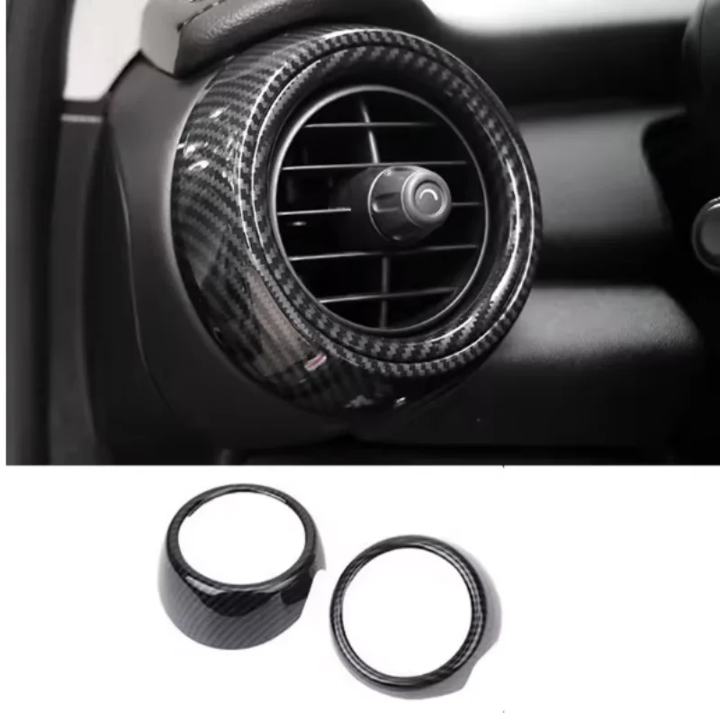 

2PCS For BMW MINI 2018-2021 Cooper F55 F56 F57 Carbon Fiber ABS Car Air Vent Cover Sticker Car Interior Mouldings