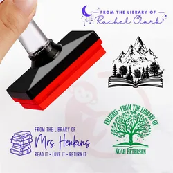 Sello Ex Libris personalizado, sello de tinta fotosensible personalizado para libros de biblioteca, sellos personalizados, sello de dirección de tinta automática