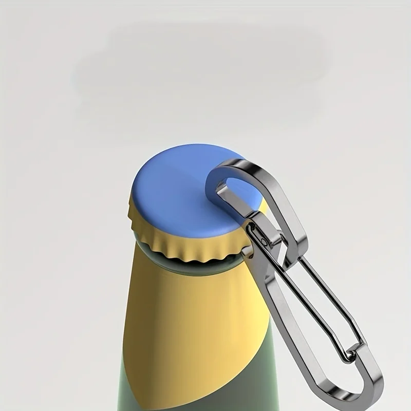 Stainless steel outdoor hanging buckle Strong and durable key chain Quick hanging key chain ring hook bottle opener