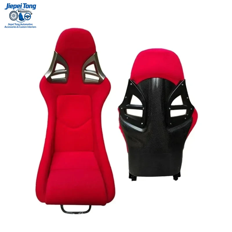 

Черное гоночное сиденье для автомобиля с элементами сплайсинга