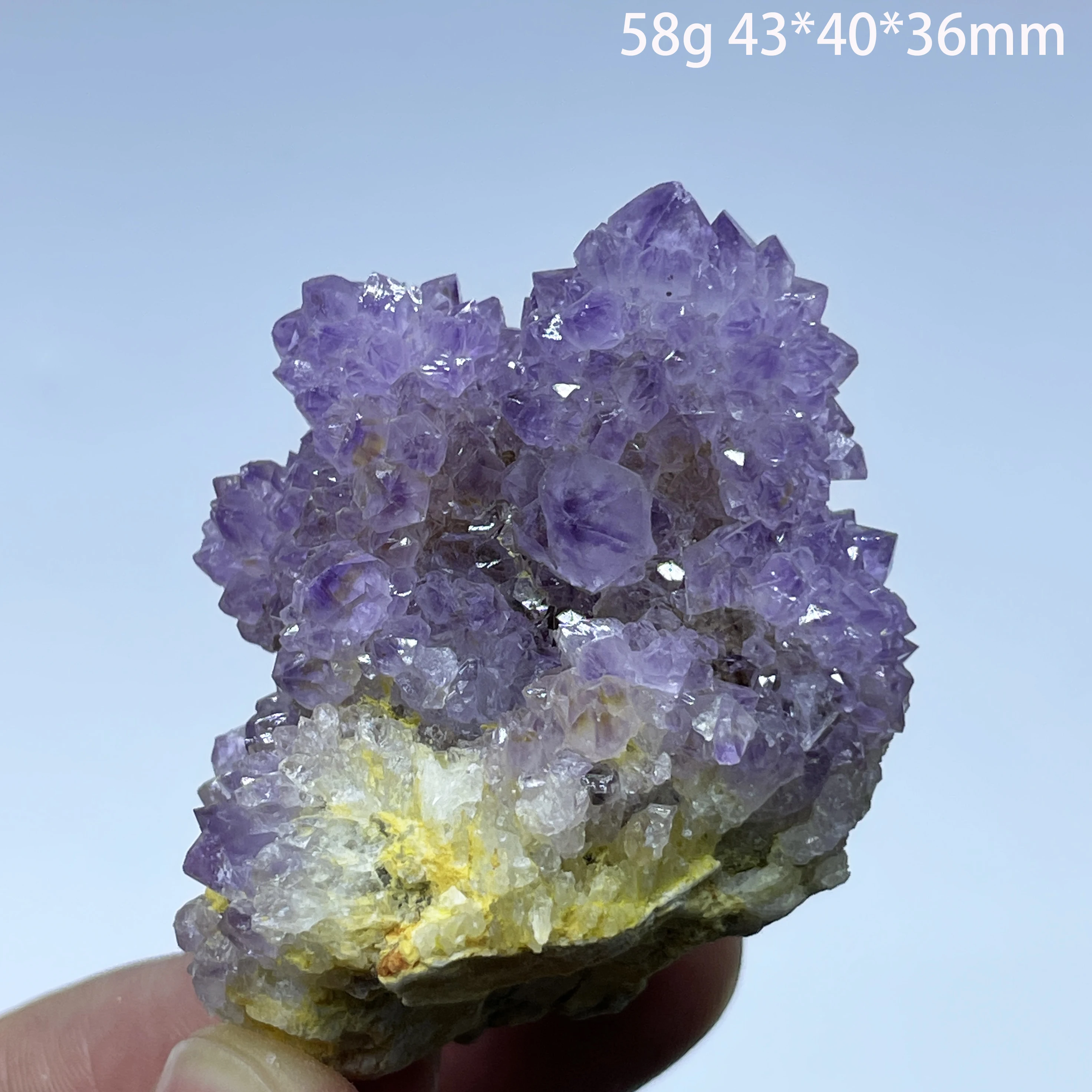 Natural Stone Amethyst Cactus Quartz Crystal Cluster Mineral Specimen Raw Rock Home Decoration Healing Gift
