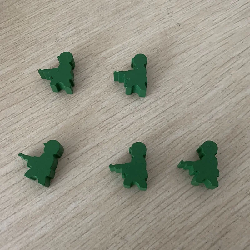 5 Pcs/set Soldier/Gunner Wooden Chess Board Game Accessories