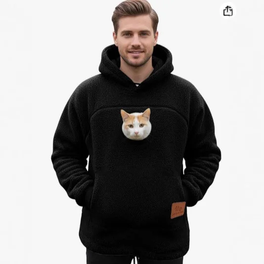 Sudadera con capucha de forro polar para perros y gatos pequeños - imagen 2