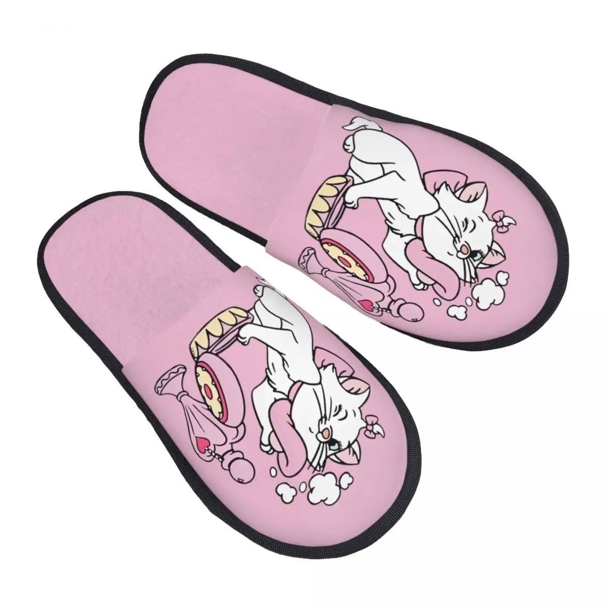 

Женские домашние тапочки Marie Cat с принтом на заказ, мягкие теплые пушистые тапочки из пены с эффектом памяти для кошек, домашняя уличная обувь