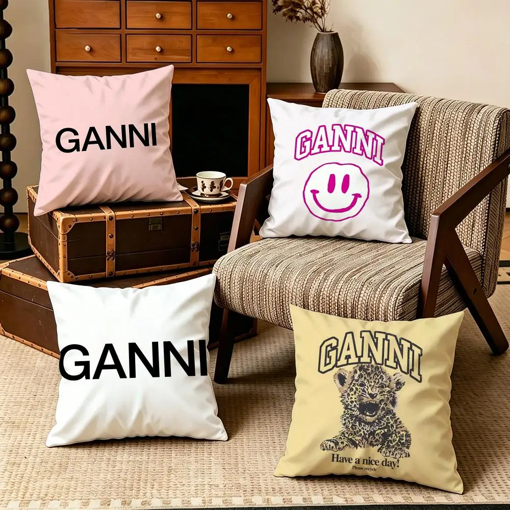 Brand-GanniS Cushion Cover Soft Velvet Cushion Cover Set 4Pcs 50x50 45x45 Zipper Pillowcase for Home Decor