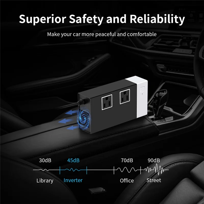 

ABPR-автомобильный инверторный адаптер 12 В до 110 В, автомобильный инвертор, модифицированный синусоидальный инвертор, 400/200 Вт, розетка США, автомобильный преобразователь мощности
