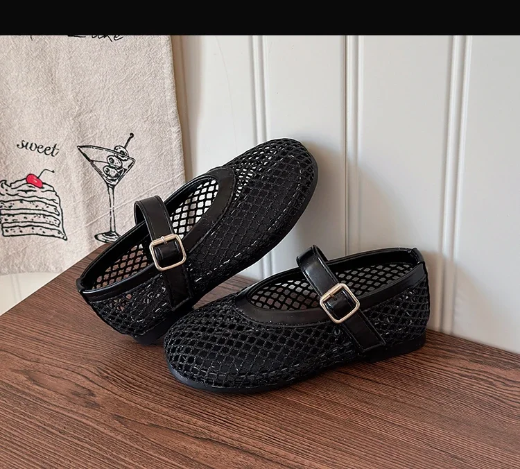 JGSHOWKITO Kleinkind Mädchen Mesh-Sandalen Sommer Knöchelriemchen-Schuhe Rutschfeste Kinder Prinzessin Outdoor Strand-Sandalen Netz Atmungsaktiv Weich – Detail 8