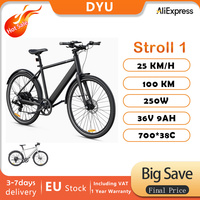 DYU Stroll 1 700*38C City Electric Bike 36V 9Ah 250W 25km/h oil disc brake 7 speed range 100km