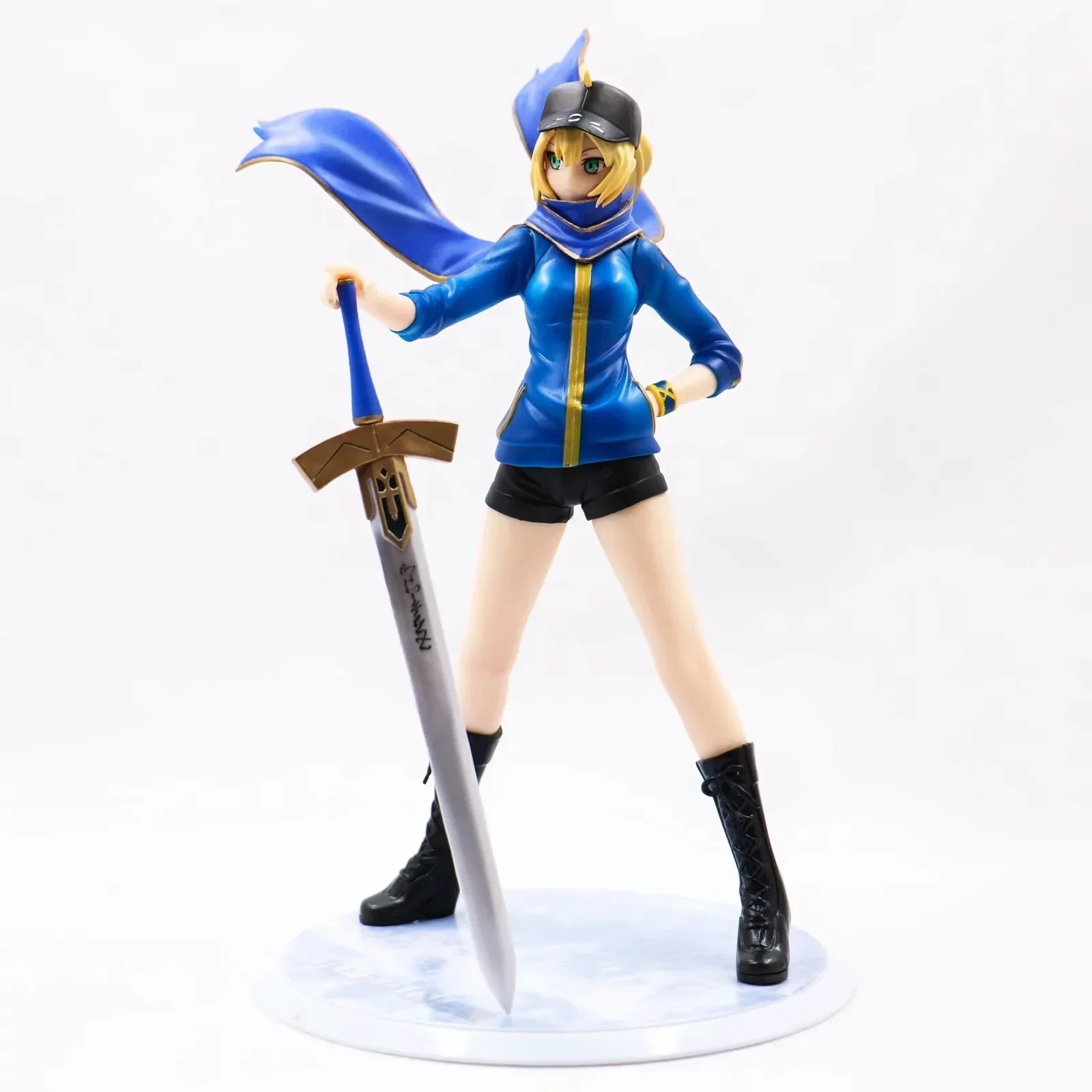 Game anime figurs Fate heroine X night Saber sportswear Saber model ornaments box hand do