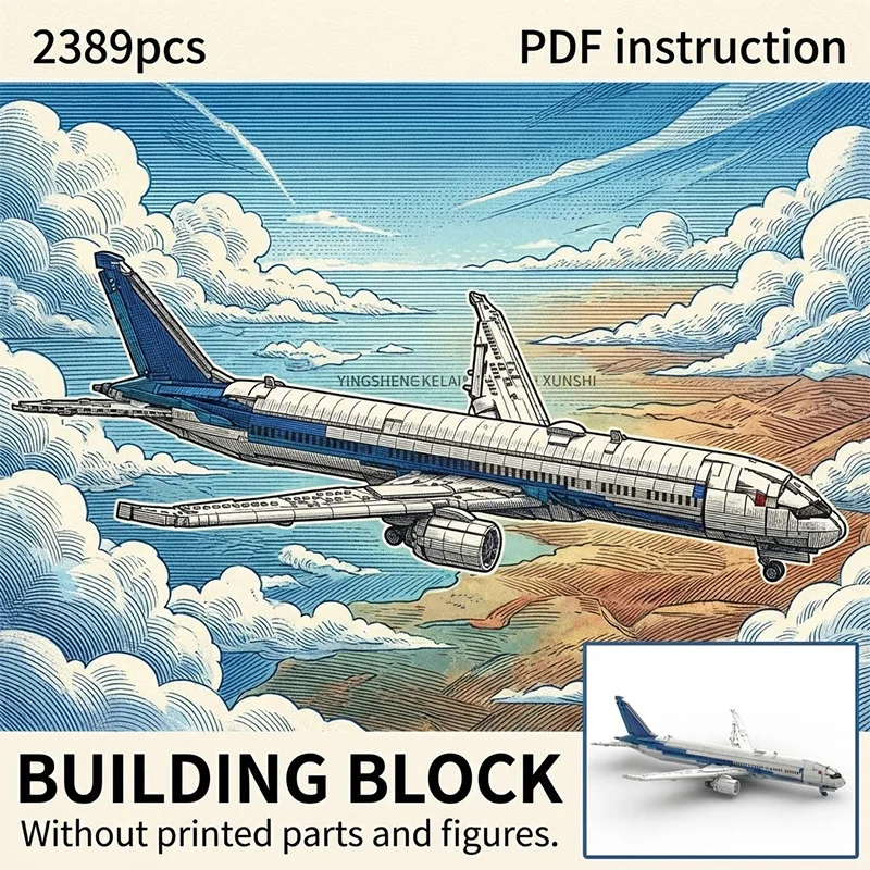 

Конструктор DIY: Городской аэропорт, пассажирский самолет, большой транспортный самолет, строительные блоки, игрушка