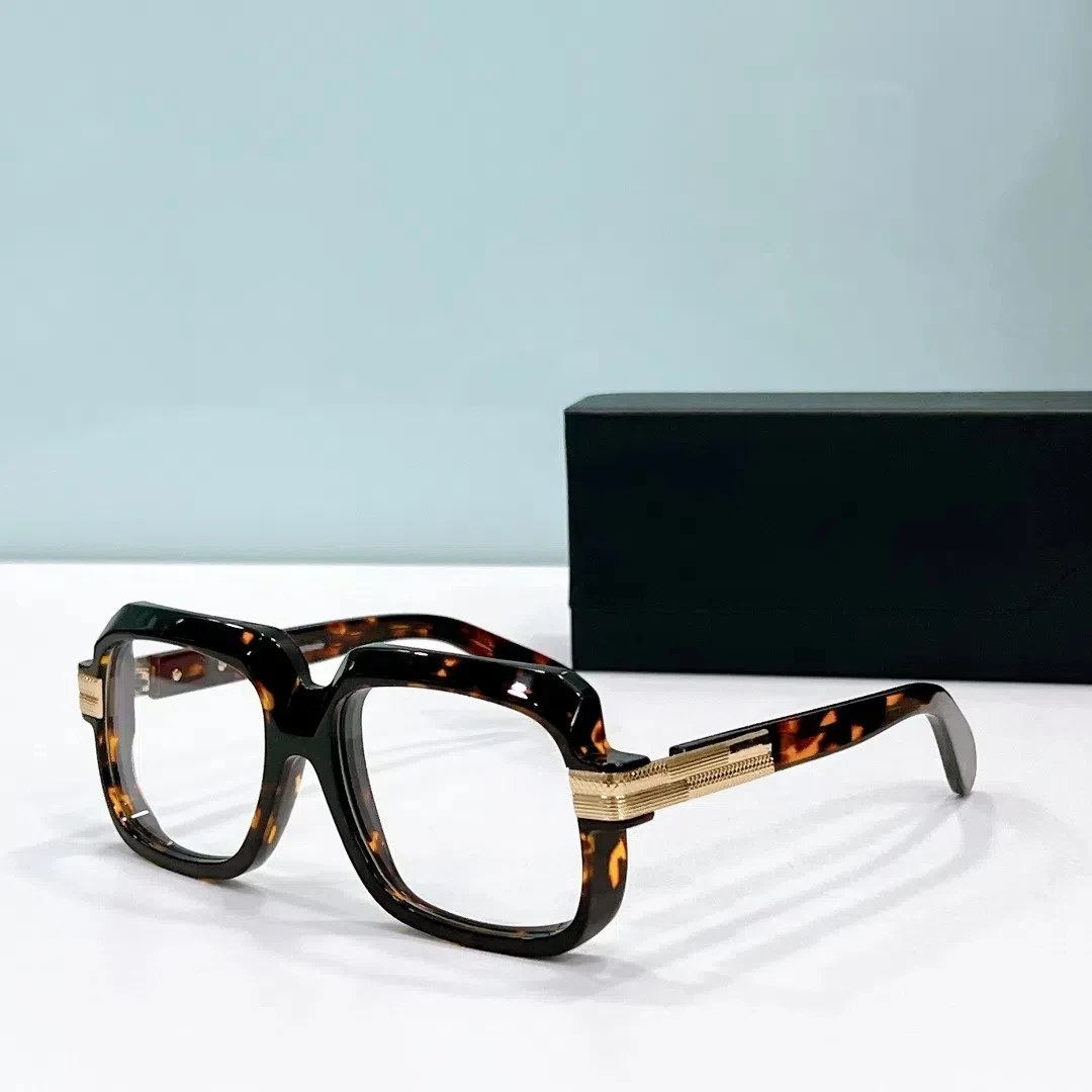 Newest Brand Women Men Sunglasses Retro Clear Lens Premium Acetate Tortoise Frame Square Business For Unisex Eyeglasses MOD6073