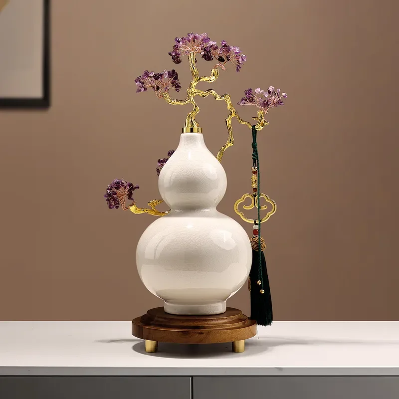 Amethyst Gourd Ornament High End Living Room Entrance Niche Wine Cabinet Decoration Housewarming Gift
