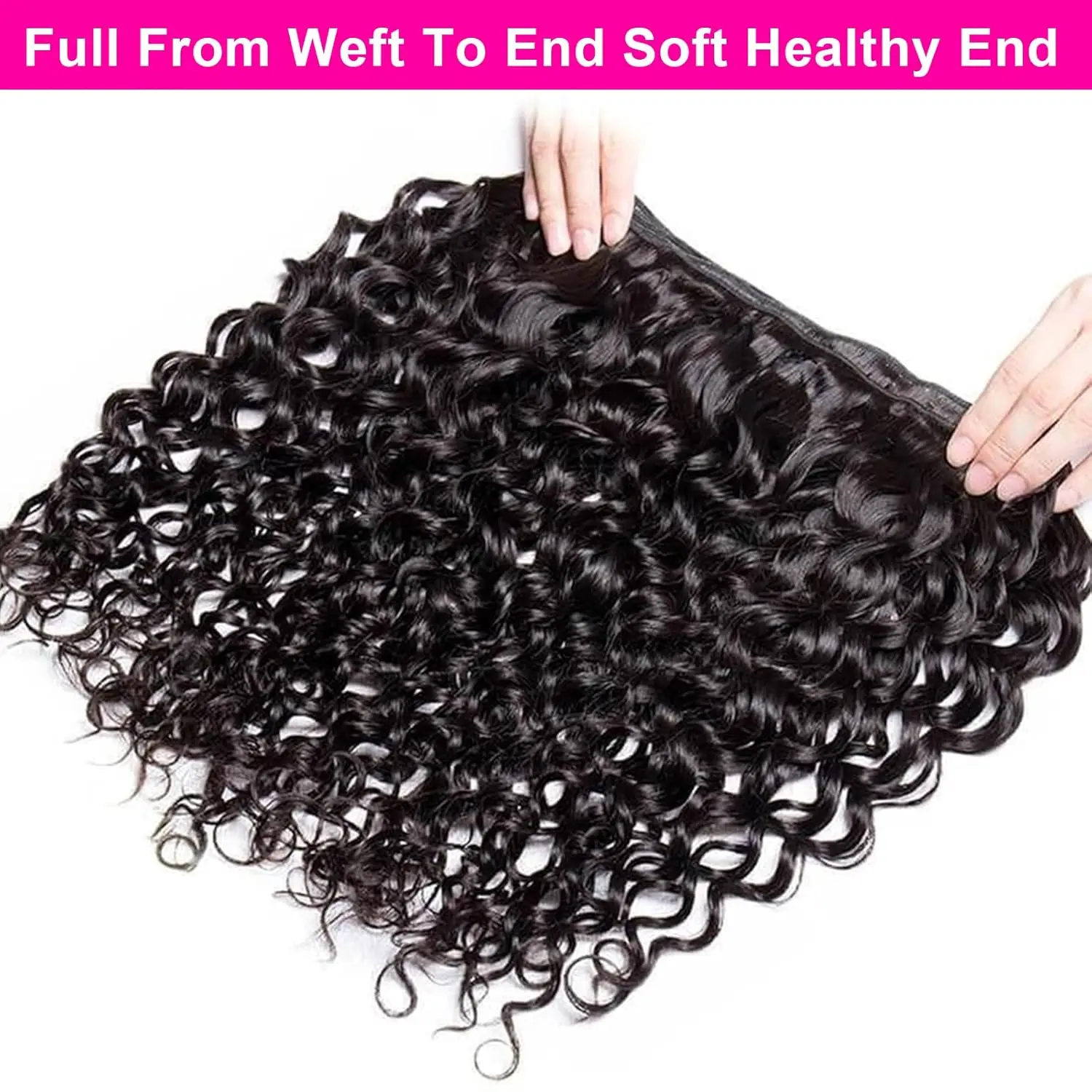 Пучки глубоких волн с застежкой 20 22 24 и 18 человеческих волос 3 пучка с кружевной застежкой 4*4 HD для женщин натуральный цвет