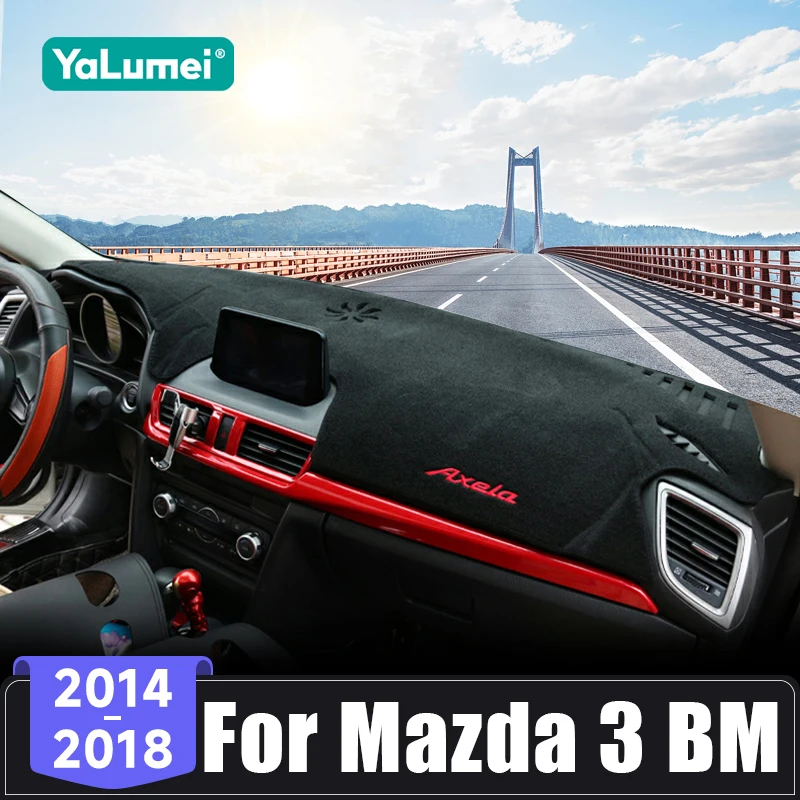 لمازدا 3 BM BN Axela 2014 2015 2016 2017 2018 غطاء لوحة سيارة الشمس الظل حصيرة تجنب منصات مضيئة المضادة للأشعة فوق البنفسجية السجاد الملحقات