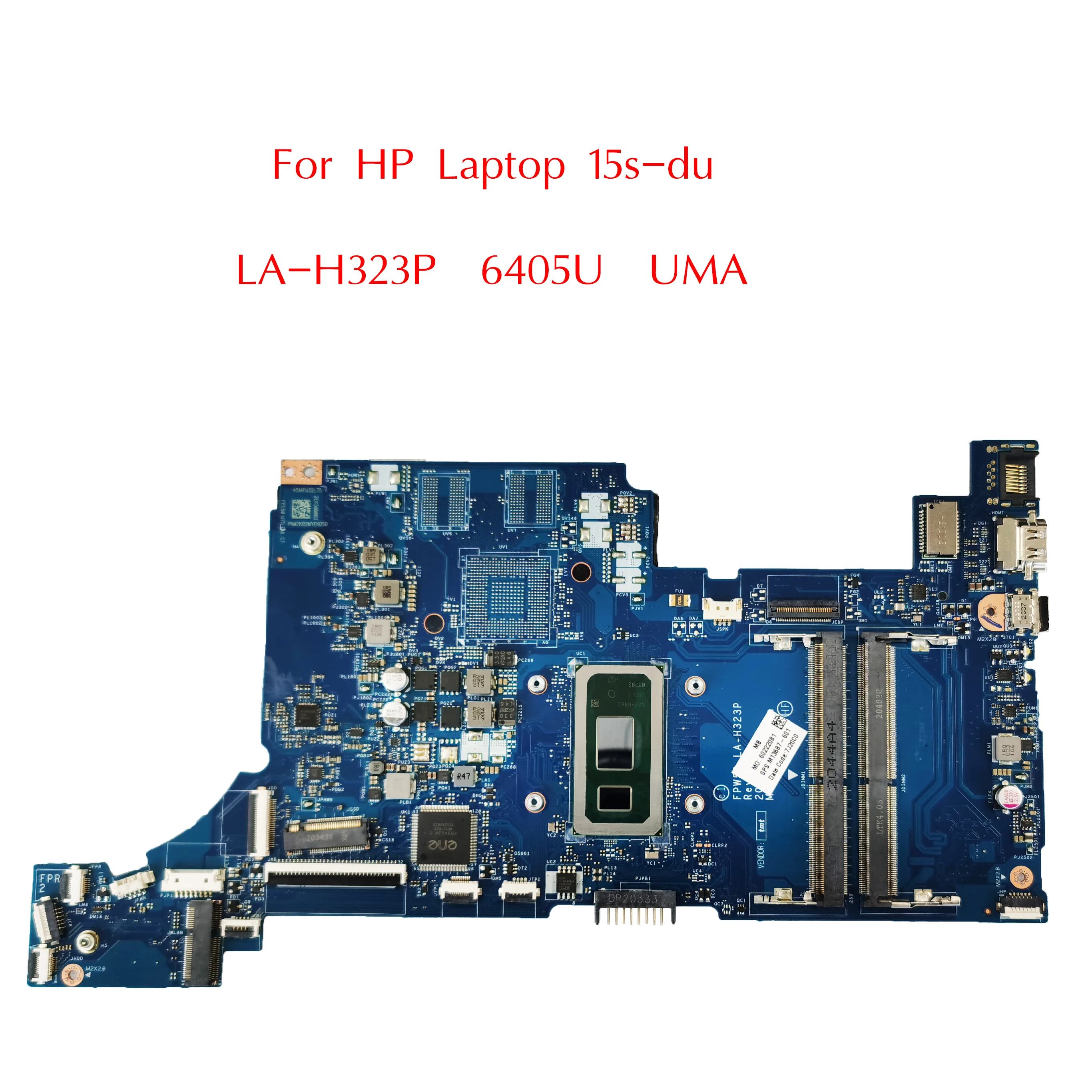 

M13687-601 Used For HP Laptop 15s-du 15-DW Motherboard M13687-001 With Intel Pentium 6405U UMA LA-H323P DDR4 100% Tested